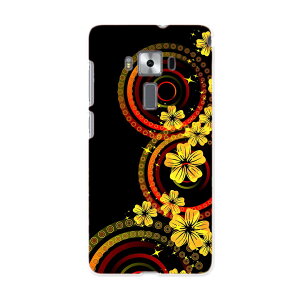 ZenFone 3 Deluxe ZS570KL simfree SIMフリー スマホ カバー スマホケース スマホカバー PC ハードケース 黒 和柄 金色 桜 フラワー クール 000052