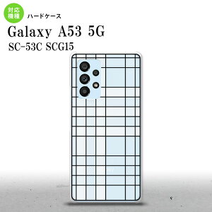 SC-53C SCG015 Galaxy A53 5G 背面ケース カバー ステンドグラス風 おしゃれ チェック ホワイト ステンドグラス風 かわいい おしゃれ 背面ケース nk-a53-sg46
