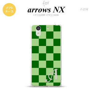 【F01K】【スマホケース/スマホカバー】【アローズ エヌエックス】F01K スマホケース arrows NX ケース アローズ エヌエックス イニシャル スクエア 緑 nk-f01k-tp771ini【メール便送料無料】