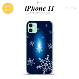 iPhone11 iPhone11 スマホケース ソフトケース 雪 A 紺 メンズ レディース nk-i11-tp637