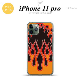 iPhone11Pro iPhone11 Pro スマホケース ソフトケース ファイヤー 炎 黒 赤 メンズ レディース nk-i11p-tp1304