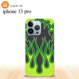 iPhone13 Pro iPhone13Pro ケース ソフトケース ファイヤー 炎 黒 緑 iPhone13Pro専用 nk-i13p-tp1305