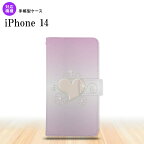 iPhone14 iPhone14 手帳型スマホケース カバー ハート ピンク 2022年 9月発売 nk-004s-i14-dr320