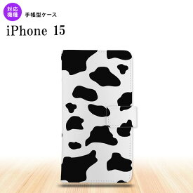 iPhone15 iPhone15 手帳型スマホケース カバー ダルメシアン 牛 クリア 2023年 9月発売 nk-004s-i15-dr479