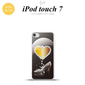 iPod touch 第7世代 ケース 第6世代 ソフトケース ハート ガラスの靴 黒 nk-ipod7-tp236