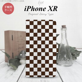 iPhoneXR iPhone XR 手帳型スマホケース カバー スクエア 茶 nk-004s-ipxr-dr032