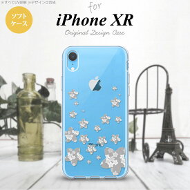 iPhoneXR iPhone XR スマホケース ソフトケース 花柄 サクラ D クリア グレー メンズ レディース nk-ipxr-tp187