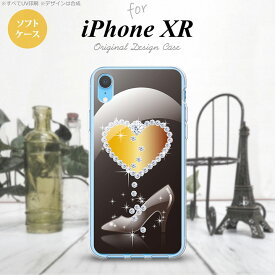 iPhoneXR iPhone XR スマホケース ソフトケース ハート ガラスの靴 黒 メンズ レディース nk-ipxr-tp236