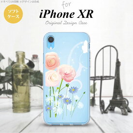 iPhoneXR iPhone XR スマホケース ソフトケース 花柄 ミックス C 青 メンズ レディース nk-ipxr-tp281