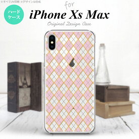 iPhoneXsMax iPhone XS Max スマホケース ハードケース アーガイル クリア ピンク メンズ レディース nk-ixm-1412