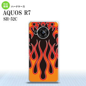 SH-52C AQUOS R7 スマホケース 背面ケース ハードケース ファイヤー 炎 黒 赤 2022年 7月発売 nk-r7-1304