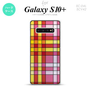 SC-04L SCV42 Galaxy S10+ �X�}�z�P�[�X �J�o�[ �`�F�b�N �s���N �X�e���h�O���X�� nk-s10p-sg10
