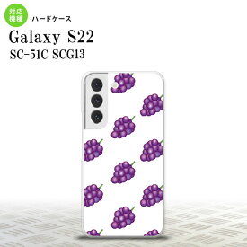 SC-51C SCG13 Galaxy S22 スマホケース 背面ケース ハードケース ぶどう グレープ 白 メンズ レディース nk-s22-182