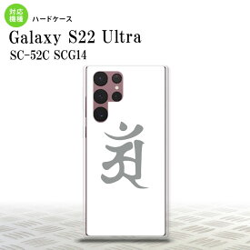 SC-52C SCG14 Galaxy S22 Ultra スマホケース 背面ケース ハードケース 梵字 アン 白 メンズ レディース nk-s22ul-579