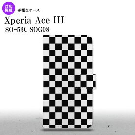 SO-53C SOG08 Xperia Ace III 手帳型スマホケース カバー スクエア 黒 nk-004s-so53c-dr031