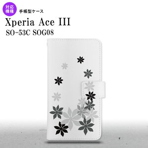 SO-53C SOG08 Xperia Ace III 手帳型スマホケース カバー ティアレ 黒 nk-004s-so53c-dr1077
