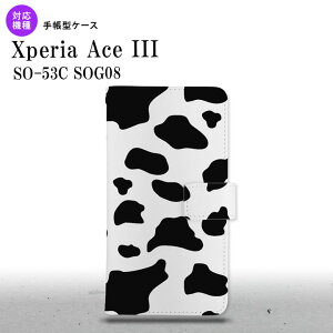 SO-53C SOG08 Xperia Ace III 手帳型スマホケース カバー ダルメシアン 牛 クリア nk-004s-so53c-dr479