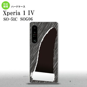 SO-51C SOG06 XPERIA 1 IV Xperia 1 IV スマホケース 背面ケース ハードケース 破れデザイン 黒 メンズ レディース nk-xp14-289