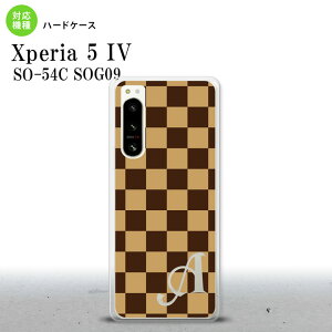 Xperia 5 IV Xperia5 IV スマホケース 背面ケース ハードケース スクエア 黒茶 茶 +アルファベット 2022年 10月発売 nk-xp54-132i