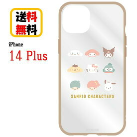 サンリオキャラクターズ iPhone 14Plus スマホケース IIIIfi+ clear イーフィット クリア SANG-256MX ミックス フェイスiPhoneケース 耐衝撃 クリアケース iPhone14Plus iPhone14 Plus ケース アイフォンケース 耐衝撃 おしゃれ クリアケース 透明ケース 送料無料