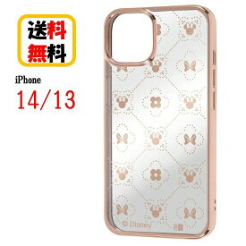 ディズニーキャラクター iPhone 14 13 スマホケース TPU ソフトケース META ミニーマウス 総柄 メタリック IN-DP36HT2PG/MN11 iPhoneケース iPhone14 iPhone13 ソフトケース 携帯 カバー アイフォン キャラクターケース かわいい 送料無料