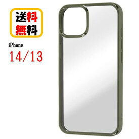 iPhone 14 13 スマホケース TPU ソフトケース META Frame オリーブ IN-P36HT2/OVM iPhoneケース クリアケース iPhone14 iPhone13 スマホ ケース アイフォンケース 携帯 おしゃれ クリアケース 透明 透明ケース シンプル おしゃれ 送料無料