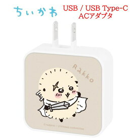 【今だけP10倍】 ちいかわ Chiikawa USB USBType-C ACアダプタハチワレ うさぎ モモンガ ラッコ くりまんじゅう 古本屋 シーサー 急速充電 Type-C コンセント アダプター 充電 AC式 充電器 同時給電 2台同時充電 スマホ充電器 タブレット充電器 ゲーム充電器 かわいい
