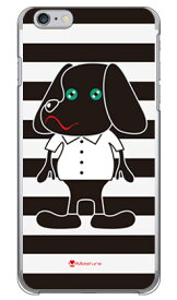 Doggy Stripe ブラック （クリア） design by Moisture iPhone 6s Plus Apple SECOND SKIN iphone6splus ケース iphone6splus カバー iphone 6s plus ケース iphone 6s plus カバー アイフォン6sプラス ケース アイフォン6sプラス 送料無料