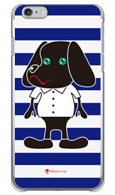 Doggy Stripe ネイビー （クリア） design by Moisture iPhone 6s Plus Apple SECOND SKIN iphone6splus ケース iphone6splus カバー iphone 6s plus ケース iphone 6s plus カバー アイフォン6sプラス ケース アイフォン6sプラス 送料無料