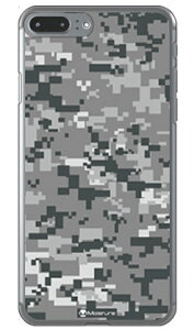 DIGITAL camouflage �O���[ �i�N���A�j design by Moisture iPhone 8 Plus 7 Plus Apple SECOND SKIN iphone8plus 7plus �P�[�X iphone8plus 7plus �J�o�[ �A�C�t�H�[��8�v���X 7�v���X �P�[�X �A�C�t�H�[��8�v���X 7�v���X �J�o
