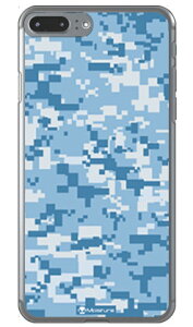 DIGITAL camouflage �u���[ �i�N���A�j design by Moisture iPhone 8 Plus 7 Plus Apple SECOND SKIN iphone8plus 7plus �P�[�X iphone8plus 7plus �J�o�[ �A�C�t�H�[��8�v���X 7�v���X �P�[�X �A�C�t�H�[��8�v���X 7�v���X �J�o