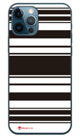 Moisture Stripe ブラックホワイト （ソフトTPUクリア） design by Moisture iPhone 12 Apple SECOND SKIN スマホケース ソフトケース iphone12 ケース iphone12 カバー アイフォーン12 ケース アイフォーン12 カバー アイフォン 12 送料無料