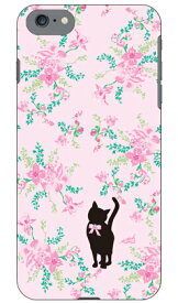 花柄とピンクとピンクリボンのネコ design by ARTWORK iPhone SE (2022 第3世代・2020 第2世代) 8 7 Apple Coverfull iphone8 iphone7 ケース iphone8 iphone7 カバー iphone 8 iphone 7 ケース iphone 8 iphone 7 カバーアイフォーン7 ケース 送料無料