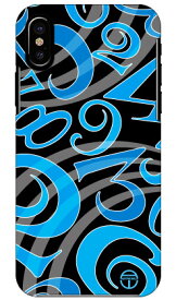 おしゃれな数字 黒×青 design by ARTWORK iPhone X XS Apple Coverfull ハードケース iphoneX iphoneXS ケース iphoneX iphoneXS カバー iphone X iphone XS ケース iphone X iphone XS カバーアイフォーン10 10S ケース アイフォーン10 送料無料