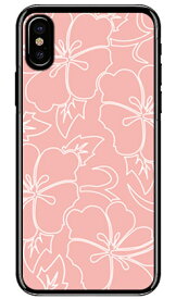 ハイビスカスライン ベージュピンク （クリア） iPhone X XS Apple SECOND SKIN iphoneX iphoneXS ケース iphoneX iphoneXS カバー iphone X iphone XS ケース iphone X iphone XS カバーアイフォーン10 10S ケース アイフォーン10 送料無料