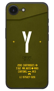 Cf LTD �~���^���[ �C�j�V���� �A���t�@�x�b�g Y �J�[�L (�N���A) iPhone 17e / iPhone 16e Coverfull �{�� �ی� �n�[�h�P�[�X �X�}�z�J�o�[�@��������