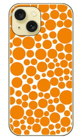 バブルドット ホワイト×オレンジ （クリア） iPhone 15 SECOND SKIN セカンドスキン 平面 受注生産iphone 15 ケース iphone15 iphone 本体 保護 iphone ケース iphone 15 ケース iphone15 ハードケース iphone15 スマホケース スマホカバー アイフォーン15 送料無料