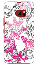 池田ハル 「Butterfly」 ピンク HTC 10 HTV32 au SECOND SKIN スマホケース ハードケースhtv32 スマホ 本体 保護 ケース カバー クリアケース 手帳型 保護 フィルム ショルダー 送料無料