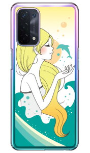 Dolphin (クリア) design by いせきあい OPPO A54 5G OPG02 au・MVNOスマホ(SIMフリー端末) Coverfull ハードケースopg02 スマホ 本体 保護 ケース 手帳 カバー 耐衝撃 ショルダー 透明 シリコン ケース ス