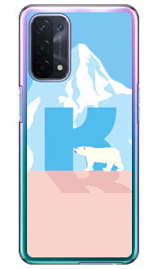 Cf LTD シロクマ イニシャル K (クリア) OPPO A54 5G OPG02 au・MVNOスマホ(SIMフリー端末) Coverfull ハードケースopg02 スマホ 本体 保護 ケース 手帳 カバー 耐衝撃 ショルダー 透明 シリコン ケース