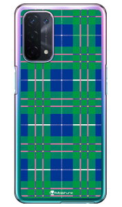 Tartan check グリーン (クリア) design by Moisture OPPO A54 5G OPG02 au・MVNOスマホ(SIMフリー端末) SECOND SKINopg02 スマホ 本体 保護 ケース 手帳 カバー 耐衝撃 ショルダー 透明 シリコン ケース スマホ