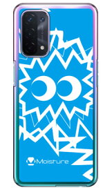 MASAGON 「PIKA PIKA BIG ブルー」 （クリア） OPPO A54 5G OPG02 au・MVNOスマホ（SIMフリー端末） SECOND SKIN ハードケースopg02 スマホ 本体 保護 ケース 手帳 カバー 耐衝撃 ショルダー 透明 シリコン ケース スマホケース クリアケース case 送料無料