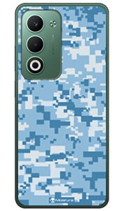 DIGITAL camouflage �u���[ (�N���A) design by Moisture OPPO A5 5G OPG06 A502OP CPH2735 SECOND SKIN �{�� �ی� �n�[�h�P�[�X �X�}�z�J�o�[�@��������