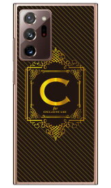 Cf LTD ラグジュアリーイニシャル C ゴールドイエロー （クリア） Galaxy Note20 Ultra 5G SCG06・SC-53A au・docomo Coverfull au scg06 ケース scg06 カバー galaxy note20 ultra 5g ケース galaxy note20 ultra 5g カバー 送料無料