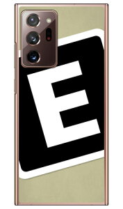 Cf LTD キャンプ イニシャル ベージュ×ブラック E (クリア) Galaxy Note20 Ultra 5G SCG06・SC-53A au・docomo Coverfull au scg06 ケース scg06 カバー galaxy note20 ultra 5g ケース galaxy note20 ultra 5g カバー 送料無料