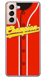 Cf LTD ベースボールユニフォーム レッド×ホワイト (クリア) Galaxy S21 5G SCG09・SC-51B au・docomo Coverfull galaxy s21 5g scg09 sc-51b ケース galaxy s21 5g scg09 sc-51b カバー scg09 sc-51b ケース scg09 sc-51b カバー