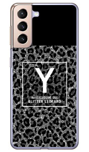 Cf LTD ヒョウ柄 ネイルボトル イニシャル Y グレー (クリア) Galaxy S21 5G SCG09・SC-51B au・docomo Coverfull galaxy s21 5g scg09 sc-51b ケース galaxy s21 5g scg09 sc-51b カバー scg09 sc-51b ケース scg09 sc-51b カバー