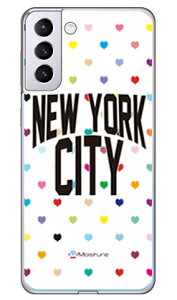NYC �}���`�n�[�g�h�b�g�z���C�g �i�\�t�gTPU�N���A�j design by Moisture Galaxy S21+ 5G SCG10 au SECOND SKIN au scg10 �P�[�X scg10 �J�o�[ galaxy s21 plus 5g�P�[�X galaxy s21 plus 5g�J�o�[ �M�����N�V�[ s21 �v���X 5G 