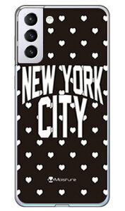 NYC �z���C�g�n�[�g�h�b�g �i�\�t�gTPU�N���A�j design by Moisture Galaxy S21+ 5G SCG10 au SECOND SKIN au scg10 �P�[�X scg10 �J�o�[ galaxy s21 plus 5g�P�[�X galaxy s21 plus 5g�J�o�[ �M�����N�V�[ s21 �v���X 5G �P�[�X 