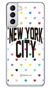 NYC �}���`�n�[�g�h�b�g�z���C�g �i�N���A�j design by Moisture Galaxy S21+ 5G SCG10 au SECOND SKIN au scg10 �P�[�X scg10 �J�o�[ galaxy s21 plus 5g�P�[�X galaxy s21 plus 5g�J�o�[ �M�����N�V�[ s21 �v���X 5G �P�[�X �M
